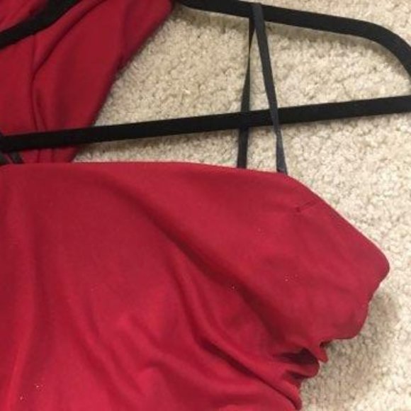 WILL DONATE LAST CALL - Red Strapless Ruffle Hem (think salsa!) Dress - Small - Picture 9 of 12